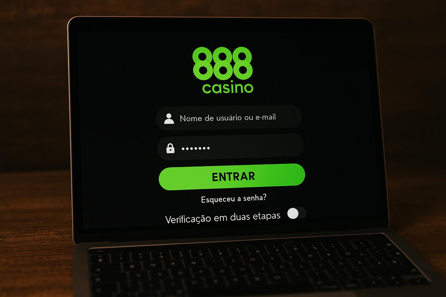 Criar uma nova Conta no plataforma 888CASINO
